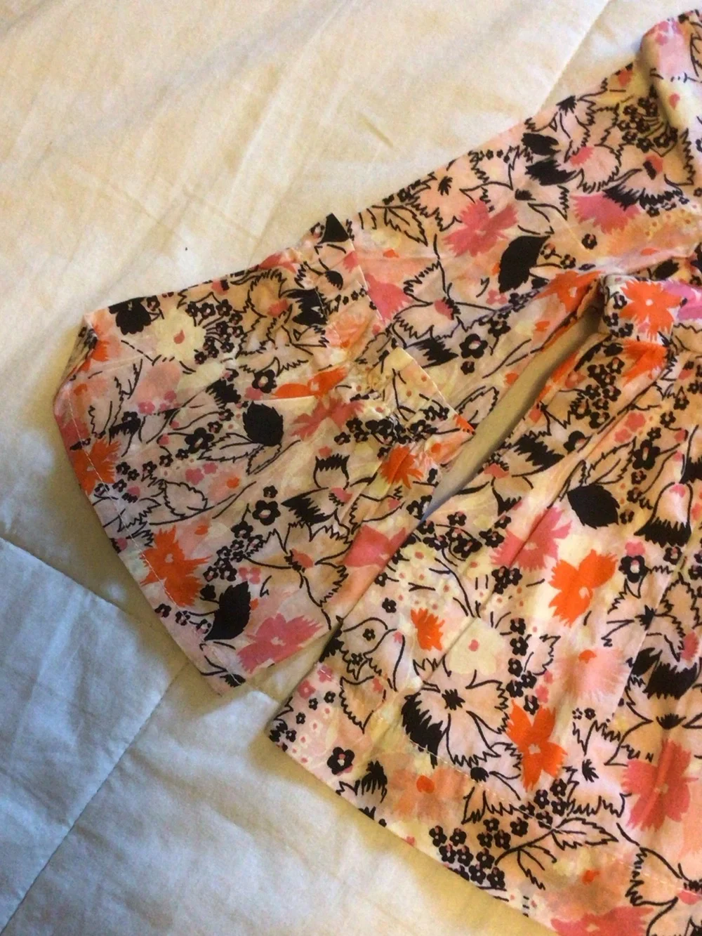 Girls Floral Long Sleeve Top and Black Leggings Matching Set